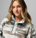 Columbia Ladies Helvetia II Printed Cropped Half Snap Sedona Sage Sweater