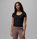 Columbia Ladies Pinetown Canyon Black Rib SS Tshirt
