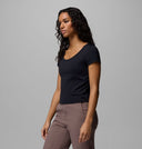 Columbia Ladies Pinetown Canyon Black Rib SS Tshirt