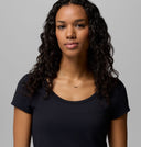 Columbia Ladies Pinetown Canyon Black Rib SS Tshirt