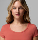 Columbia Ladies Pinetown Canyon Washed Red Rib SS Tshirt