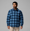 Columbia Men's Collegiate Navy Track Plaid Hunter Arch Shirt Jacket