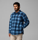 Columbia Men's Collegiate Navy Track Plaid Hunter Arch Shirt Jacket