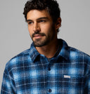 Columbia Men's Collegiate Navy Track Plaid Hunter Arch Shirt Jacket