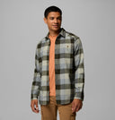 Columbia Men's Cornell Woods Sedona Sage Multi Buffalo Long Sleeve Flannel Shirt