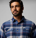 Columbia Men's Flare Gun Dark Mountain Daytrip Stretch Flannel LS Shirt