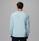 Columbia Men's PFG Terminal Tackle Marine Light/Nocturnal Logo LS UPF 50 Tshirt