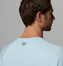 Columbia Men's PFG Terminal Tackle Marine Light/Nocturnal Logo LS UPF 50 Tshirt