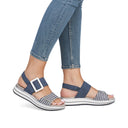 Remonte Ladies Blue/White Combination Jocelyn Sandal