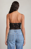 Dex Ladies Black Embroidered Cami Top