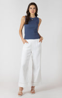 Dex Ladies Blue Waffle Knit Tank