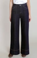 Dex Ladies Dark Indigo Stitching Detail Denim Pant
