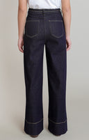 Dex Ladies Dark Indigo Stitching Detail Denim Pant