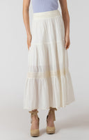 Dex Ladies Ecru Crochet Maxi Skirt