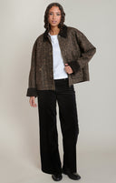 Dex Ladies Leopard Denim Jacket