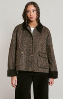 Dex Ladies Leopard Denim Jacket