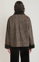 Dex Ladies Leopard Denim Jacket