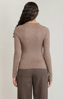 Dex Ladies Light Heather Brown Raglan LS Shirt