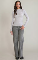 Dex Ladies Light Heather Grey Raglan LS Shirt