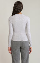 Dex Ladies Light Heather Grey Raglan LS Shirt