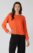 Dex Ladies Orange Burst Crewneck Sweatshirt