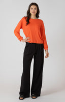 Dex Ladies Orange Burst Crewneck Sweatshirt