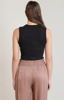Dex Ladies Ribbed Black Tanktop