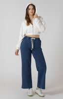Dex Ladies Soft Oat Heather Cropped Zip Front Hoodie