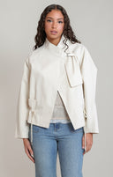 Dex Ladies Tie Waist Cream Jacket