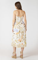 Dex Ladies Vintage Garden Smocked Detail Midi Dress