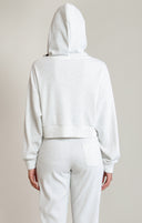 Dex Ladies White Heather Soft Ribbed Hoodie