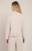 Dex/Room 34 Ladies Beige Cable Knit Sweater