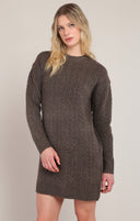 Dex/Room 34 Ladies Chestnut Heather Cable Knit Dress