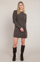 Dex/Room 34 Ladies Chestnut Heather Cable Knit Dress