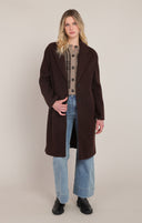 Dex/Room 34 Ladies Dark Brown Long Soft Coat