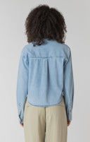Dex/Room 34 Ladies Lightweight Mid Blue Wash Denim Shirt