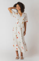 Dex/Room 34 Ladies Short Sleeve Mix Floral Maxi Dress