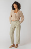 Dex/Room 34 Ladies Textured Button Front Natural Cardigan