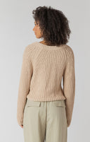 Dex/Room 34 Ladies Textured Button Front Natural Cardigan