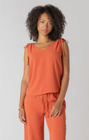 Dex/Room 34 Ladies v-Neck Tie Shoulder Copper Top