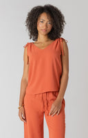 Dex/Room 34 Ladies v-Neck Tie Shoulder Copper Top