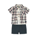 Dirkje Boys Plaid 3 PC Short Set