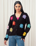 Elena Wang Ladies Black Cardigan