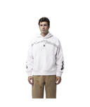 Fox Mens White Energy Face Oversized Fleece PO Hoodie