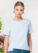 Elena Wang Ladies Blue SS Top