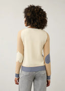 FDJ Ladies Indigo Long Sleeve Boat Neck Sweater