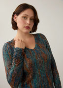 FDJ Ladies Kingston Long Sleeve V-Neck Top