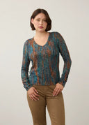 FDJ Ladies Kingston Long Sleeve V-Neck Top