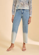FDJ Ladies Light Blue Bling Christina Wide Ankle Jean