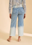 FDJ Ladies Light Blue Bling Christina Wide Ankle Jean